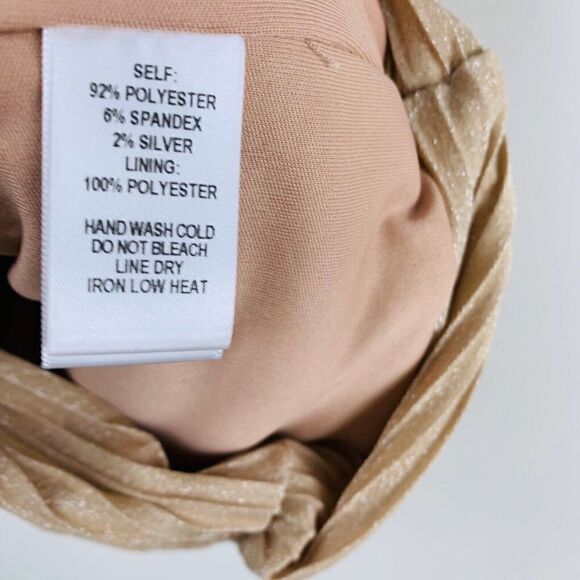 Lulus Women’s sz S Ruche Hour Blush Pink and Silver Ruched Bodycon Dress - Picture 8 of 10